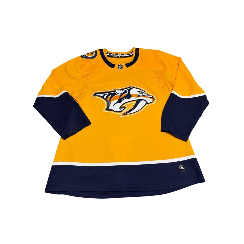 Adidas NHL Nashville Predators Authentic Hockey Jersey Mens 50 Fight Strap $190